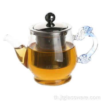 เหยือกแก้วใส Borosilicate Airtight Lid Glass Teapot